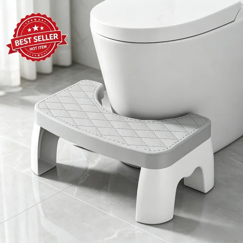 Toilet Potty Stool Anti-slip Toilet Footstool Bathroom Assistance Step Stool for Adults Kids Bathroom Supplies