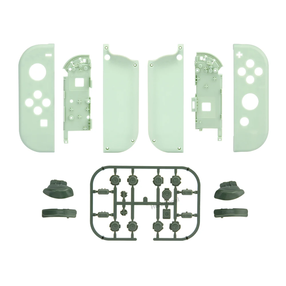 جديد لتقوم بها بنفسك ماتشا الأخضر لوحدة تحكم نينتندو سويتش استبدال الإسكان شل غطاء ل NS JoyCons الجبهة الخلفية أزرار حافظة دروبشيب
