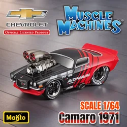 Maisto 1:64 Chevrolet Camaro 1971 Muscle Machines Car Model Scale American Monster Diecast Transport Figure Kid Boy Toy