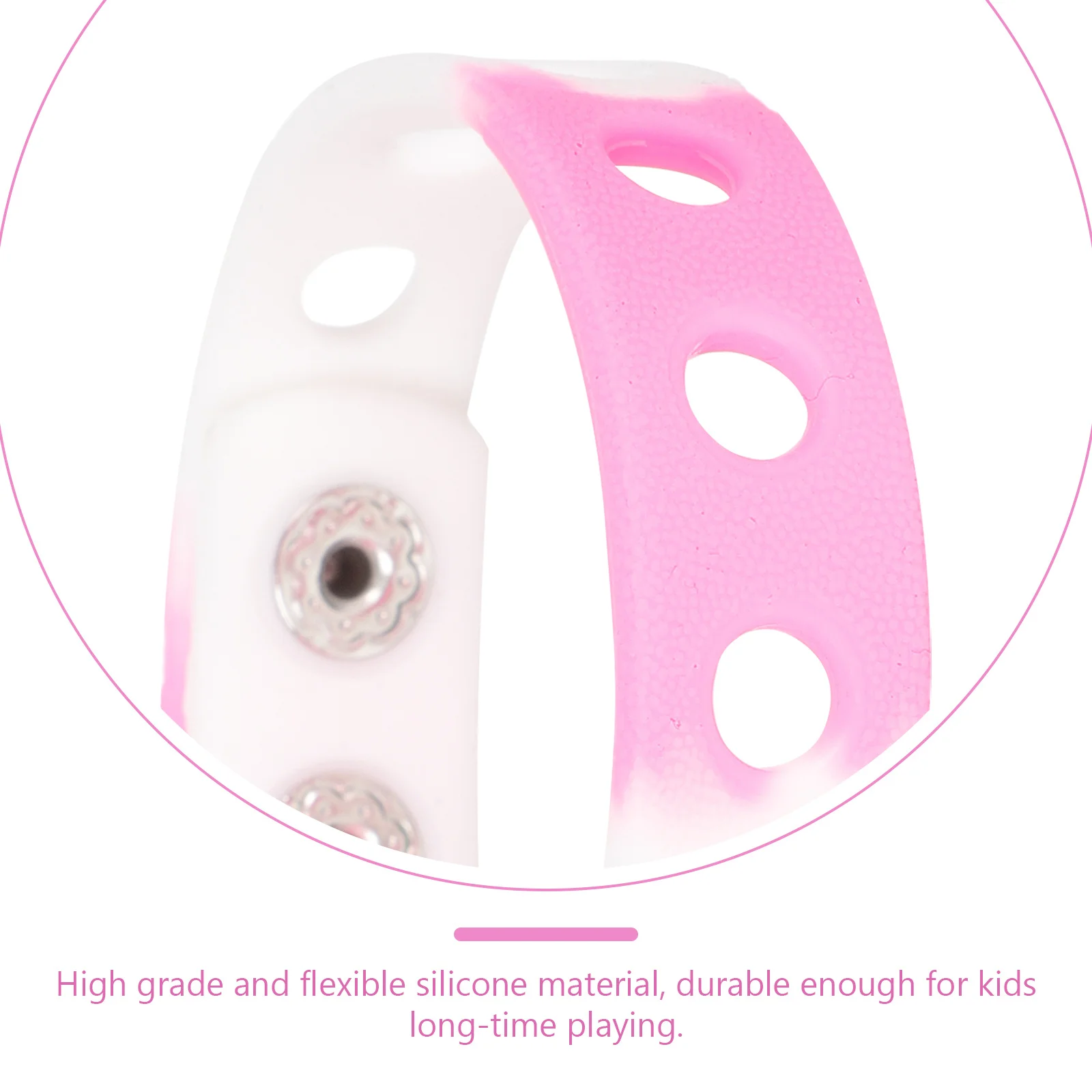 10Pcs Colorful Silicone Bracelets Adjustable Kids Wristband Creative DIY Decorative Party Favor Accessories Silicone Bracelet