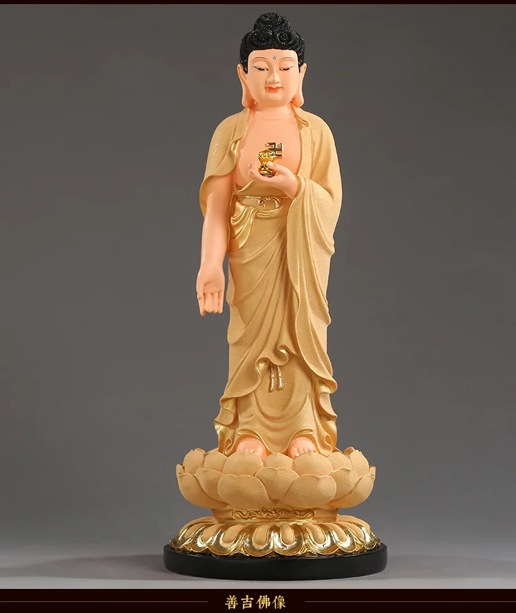 54CM large Southeast Asia Efficacious worship Buddha Amitabha Sakyamuni  HOME Store FENG SHUI gilding statue