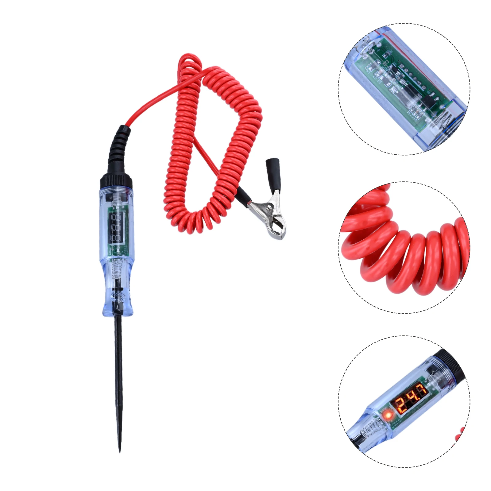 

Тестер цепей, тестер напряжения, автомобильные аксессуары, автомобильный цифровой инструмент, замена 0,55–2,1 м, 6 В-48 В постоянного тока для указателя поворота