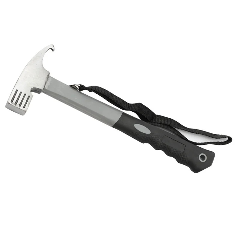

12in Hammer Set Heavy Duty Steel Tent Stakes Heavy Duty Camping Hammer Available in Desert Snowfield Place-AA85