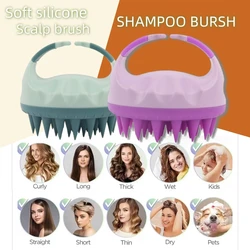 Scalp brush Scrubber Shampoo Massager Clean Scalp Comb With Handle Hair Washing Brush Scalp Exfoliator Brush Head Scrubber Tools