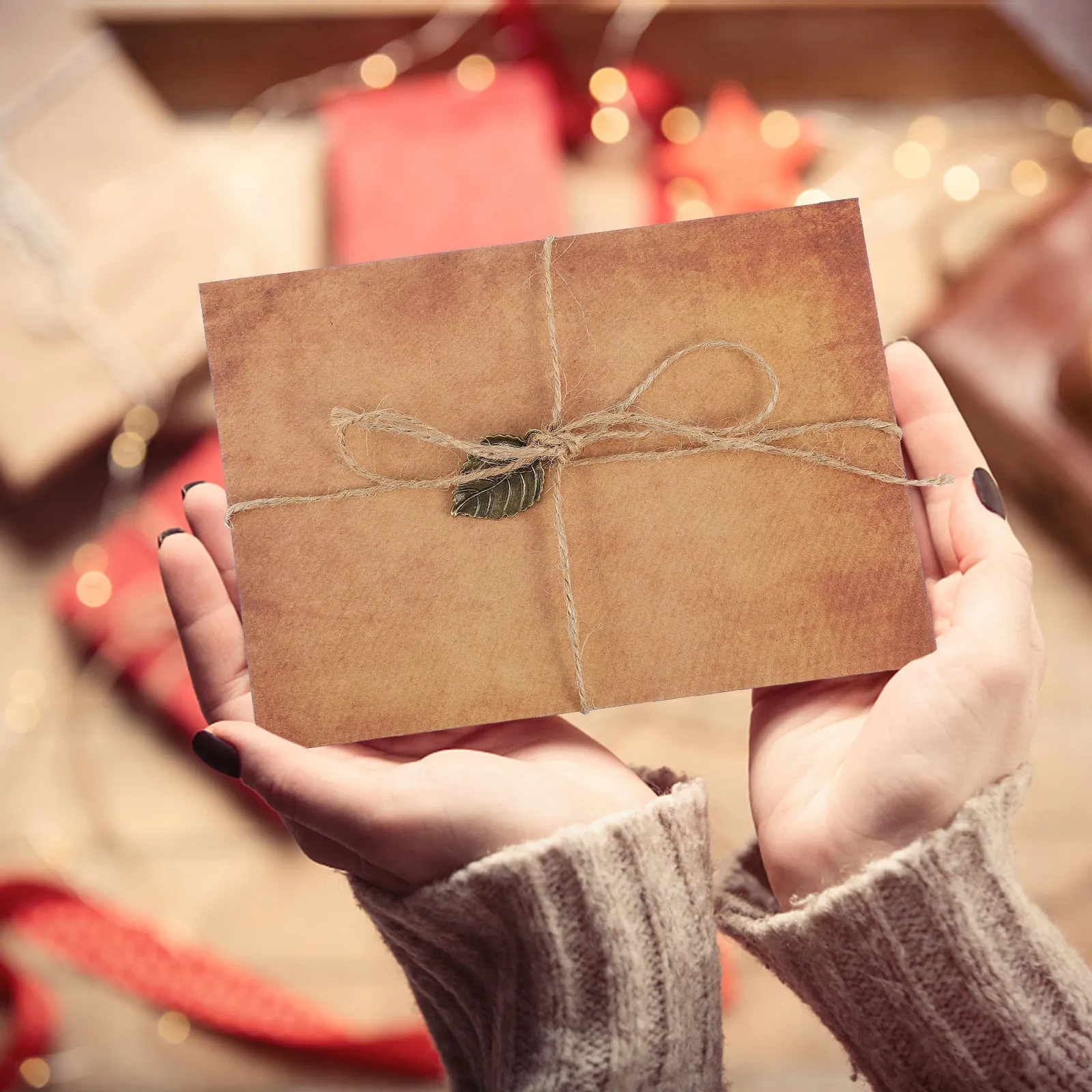 

Набор из 5 винтажных крафтовых писем и конвертов в ретро-стиле для Дня святого Валентина, дня рождения, вечеринки