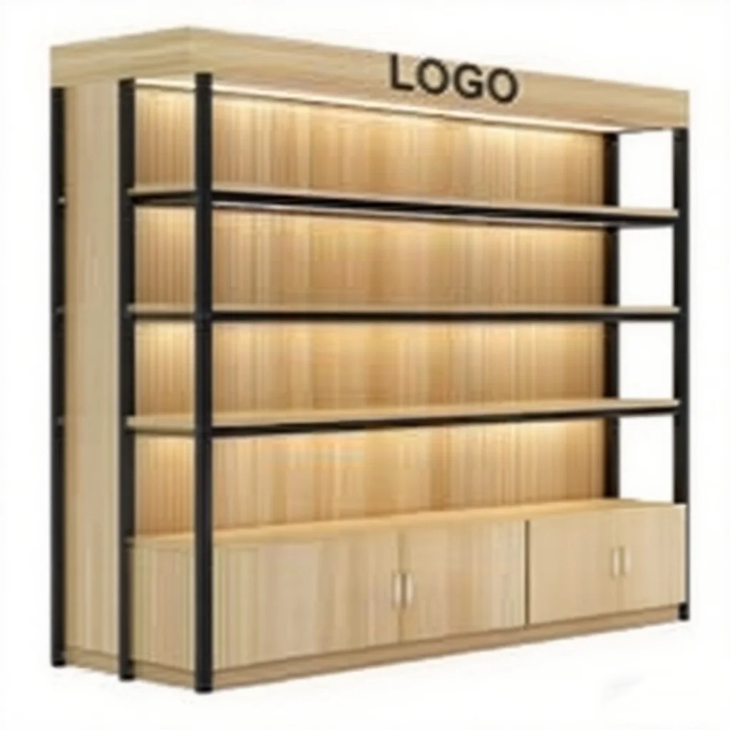 Custom.Modern Supermarket Shelf Display Rack for Cosmetics Optimized Materials for Efficient Goods Presentation