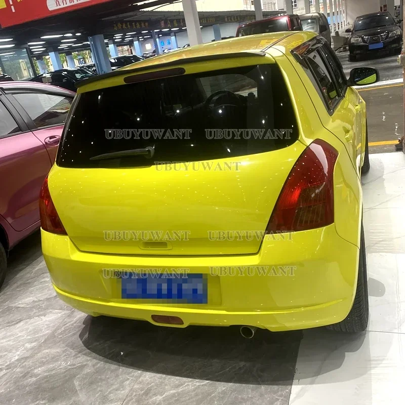 For Suzuki Swift Spoiler 2006- 2015 High Quality ABS Material Automotive Rear Wing Primer Color Rear Spoiler for Suzuki Swift