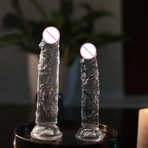 قضبان اصطناعية شفافة للنساء ، ديك كبير ، ألعاب جنسية ، قضيب مريح وواقعي ، متجر جنس للبالغين ، XXL أعلى 12 من مبيعات القضيب الثابت والسميك - No4