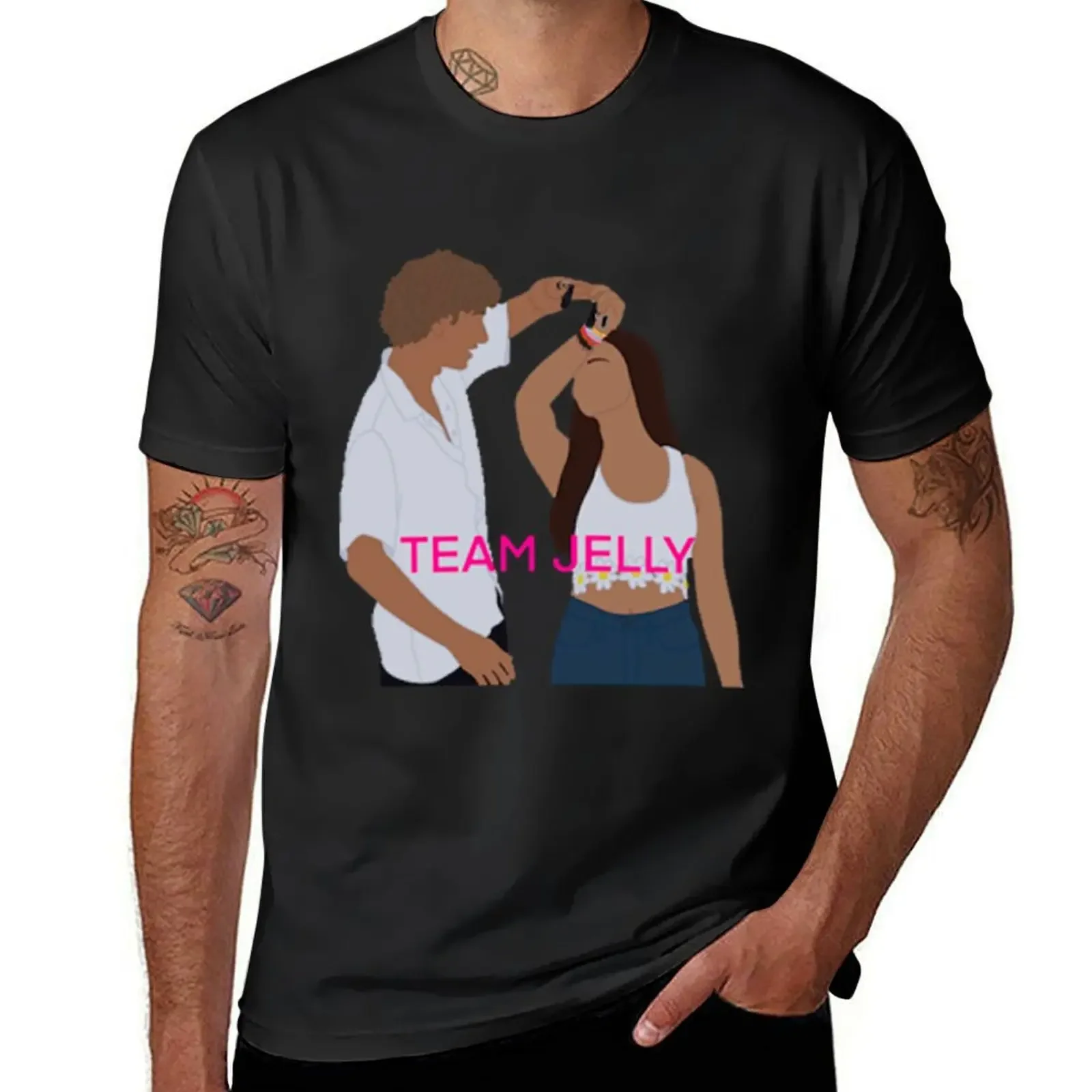 TEAM JELLY T-Shirt customs design your own graphic tee shirt black t-shirts for men