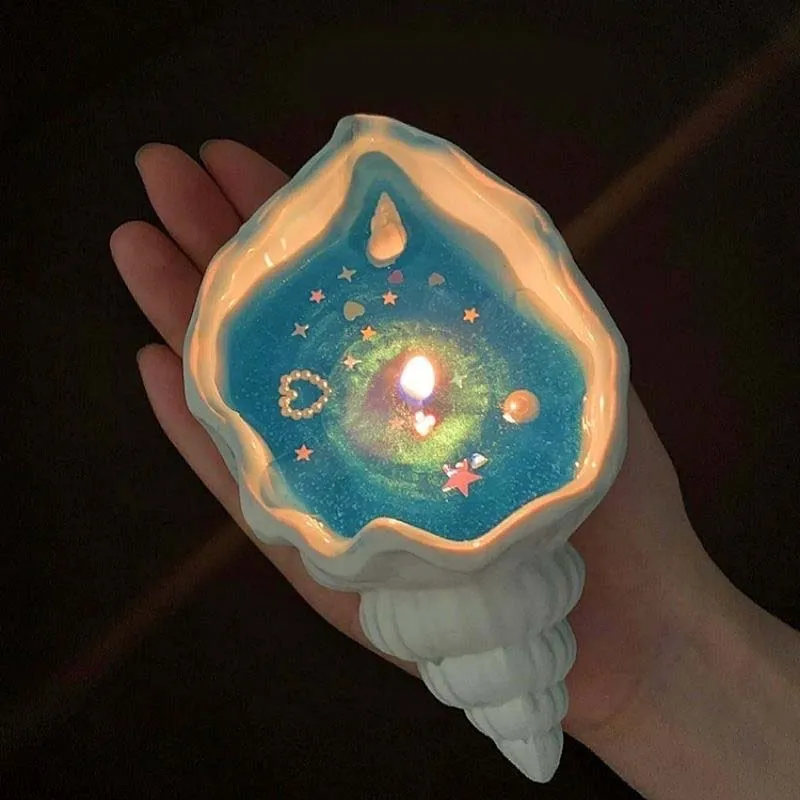 البحر شل الروائح شمعة الإبداعية نجم البحر قذيفة شمعة معطرة البحر شل شمعة اليدوية البحر قذيفة دوامة الشموع