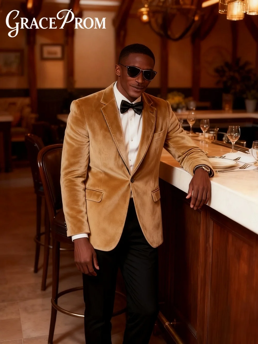 

Stylish Notched Lapel Velvet Men's Suit 2026 2PCS Formal Single Breasted Fashion Design For Wedding Business Bespoke