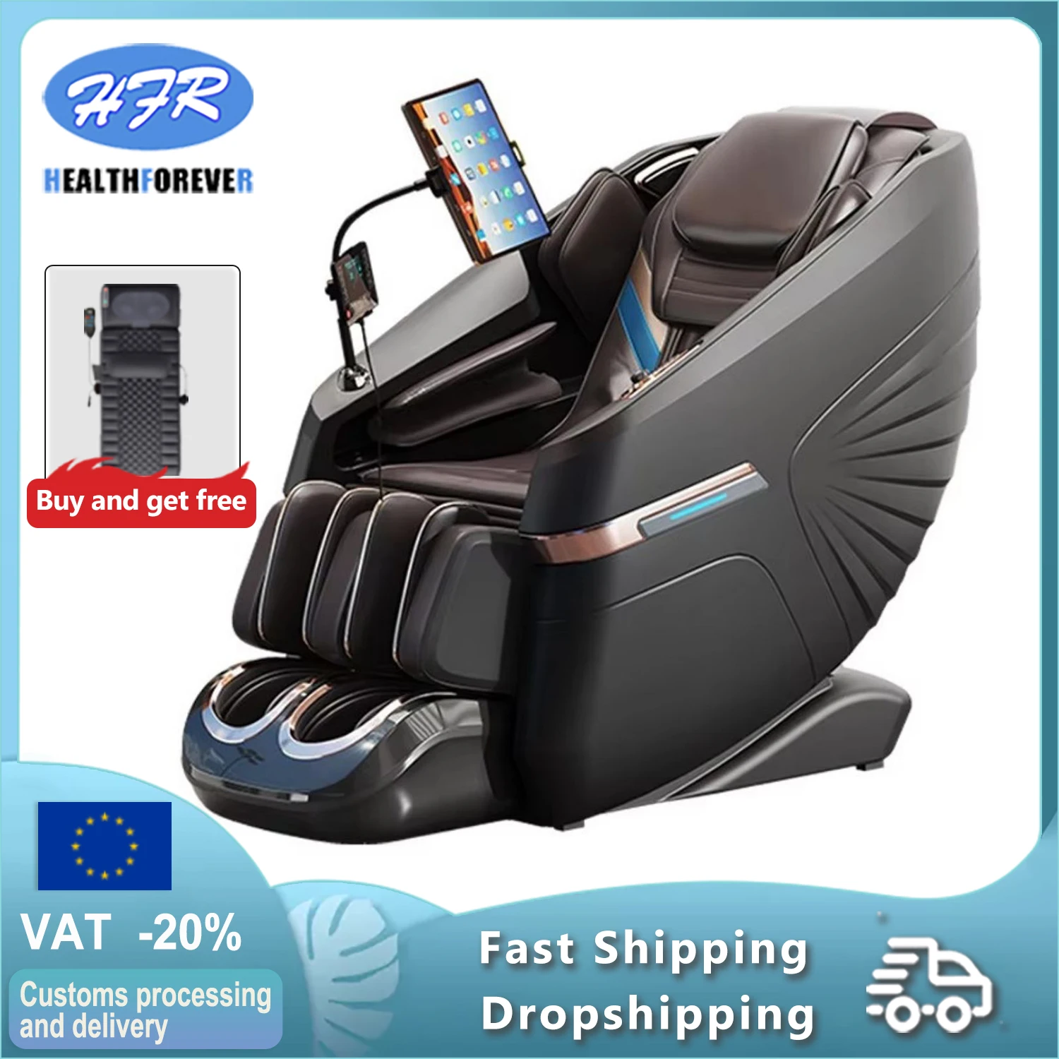 3 Year Warranty massage chair 4d zero gravity SL-Track Shiatsu Massage Recliner Chair Heat Bluetooth music Airbags massage chair