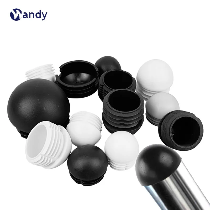 

Round Plastic Steel Pipe Plug Non Slip Chair Leg Foot White Black Dust Cover Furniture Chair Leg Floor Protector Tube End Cap