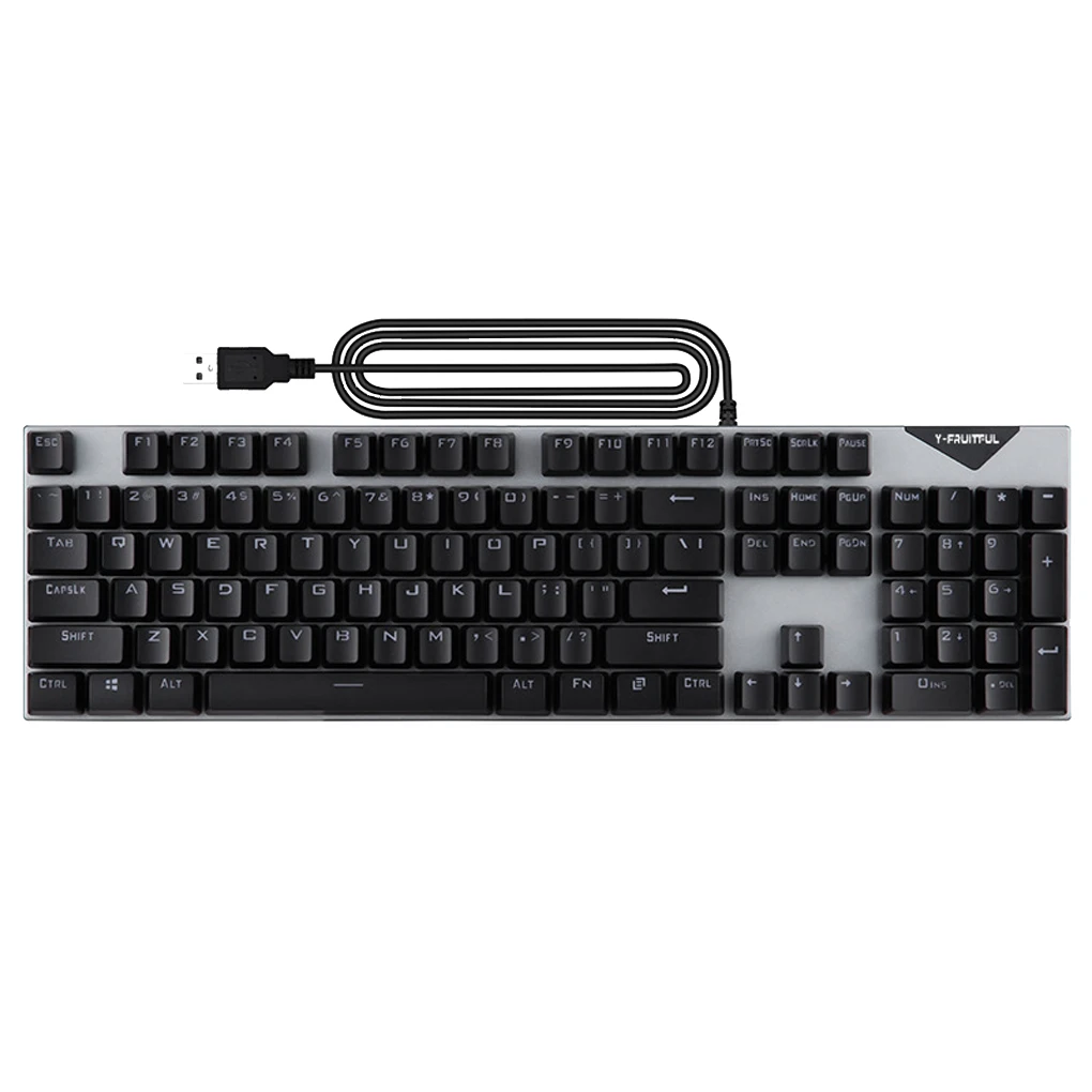 Wired Mechanical Keyboard 104 Keys Backlight School Business Game Work Notebook PC Computer Key Board Maintenance