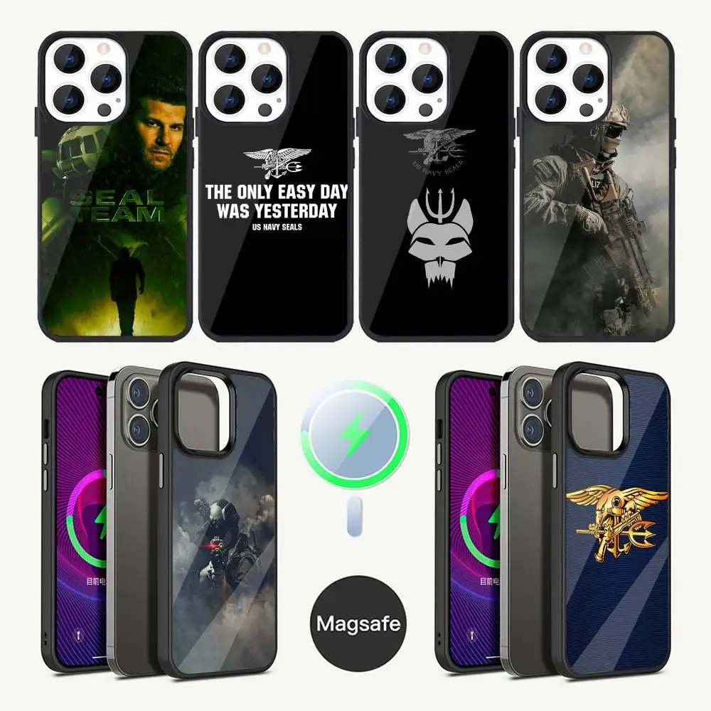 

PRF Police S-SEAL Team Phone Case For iPhone 16,15,14,13,12,11,Plus,Pro,Max Mini Magsafe Magnetic Wireless Charging
