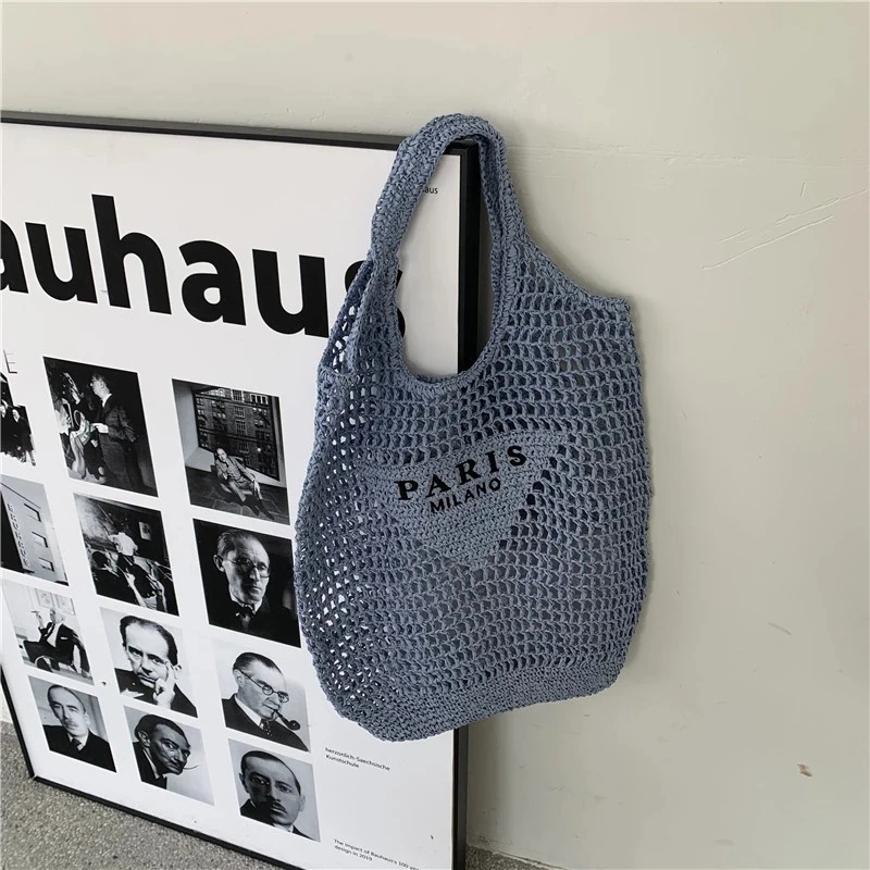 Luxury Design Handbag Designer Brands Summer Shoulder Shopping Beach Bag Large Capacity Casual Tote Bag Fashion Paper Woven