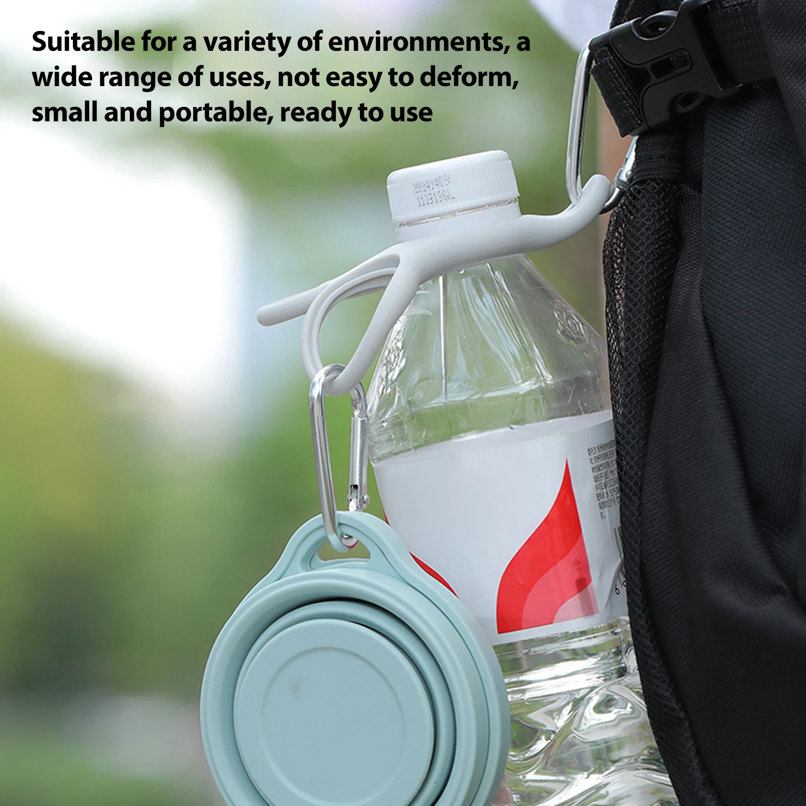 

1pc Silicone Water Bottle Sports Bottle Hook Bracket Mountaineering Buckle Rack Towel Hook Clip Kitchen And Outdoor Supplies