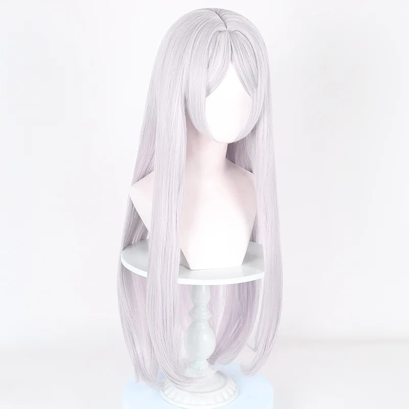 Wig Sintetis Garis Rambut Alami Cosplay Wig Tanpa Lem Bergelombang Panjang untuk Wanita Pesta Anime Serat Tahan Panas