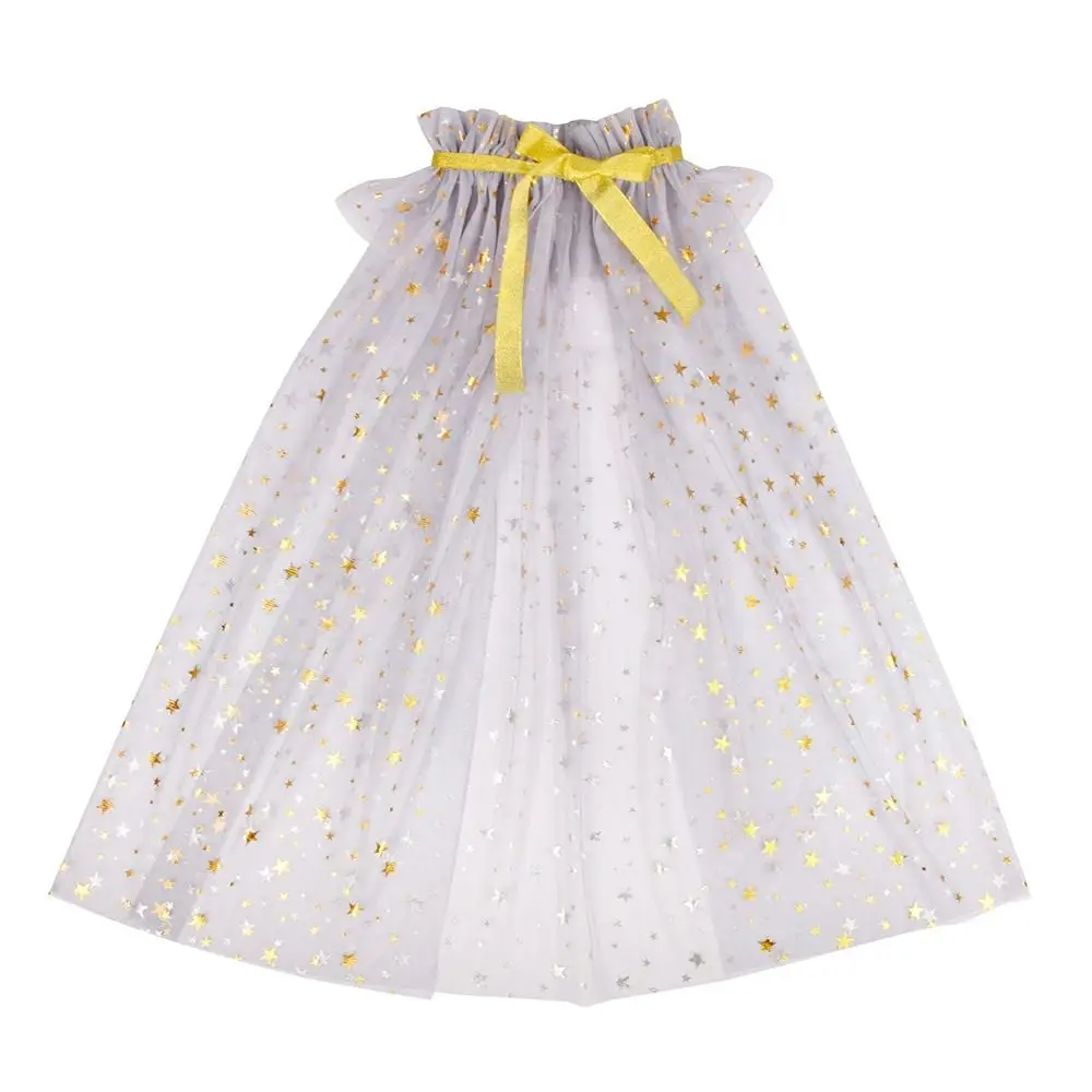 Nueva capa de princesa con lentejuelas para niñas, capa de malla dulce para disfraz de niños, capa de tul bonita para Cosplay, accesorio de rendimiento