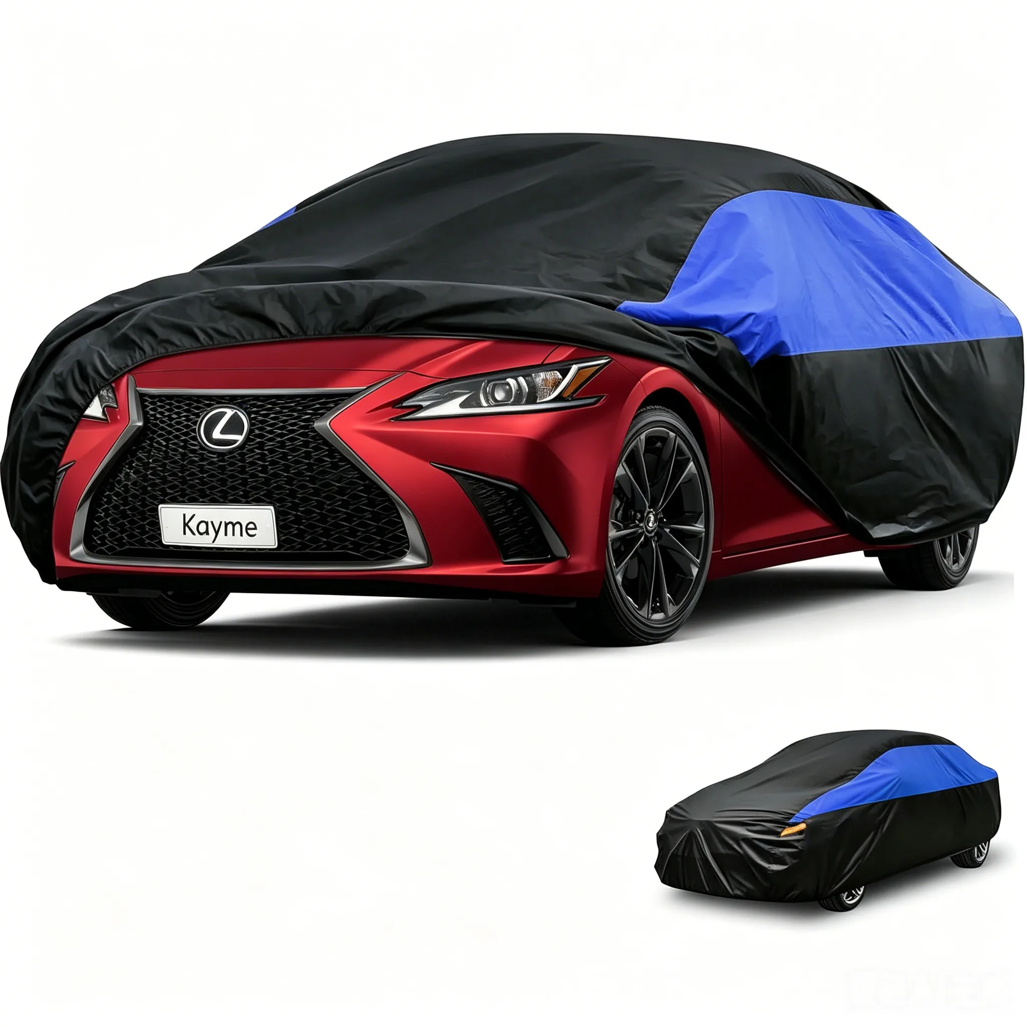 

Kayme 190T Lightweight Car Cover All Weather Protection Outdoor Sun UV Rain Dust Snow Wind Shield for Tesla 3 / BMW 3 Series