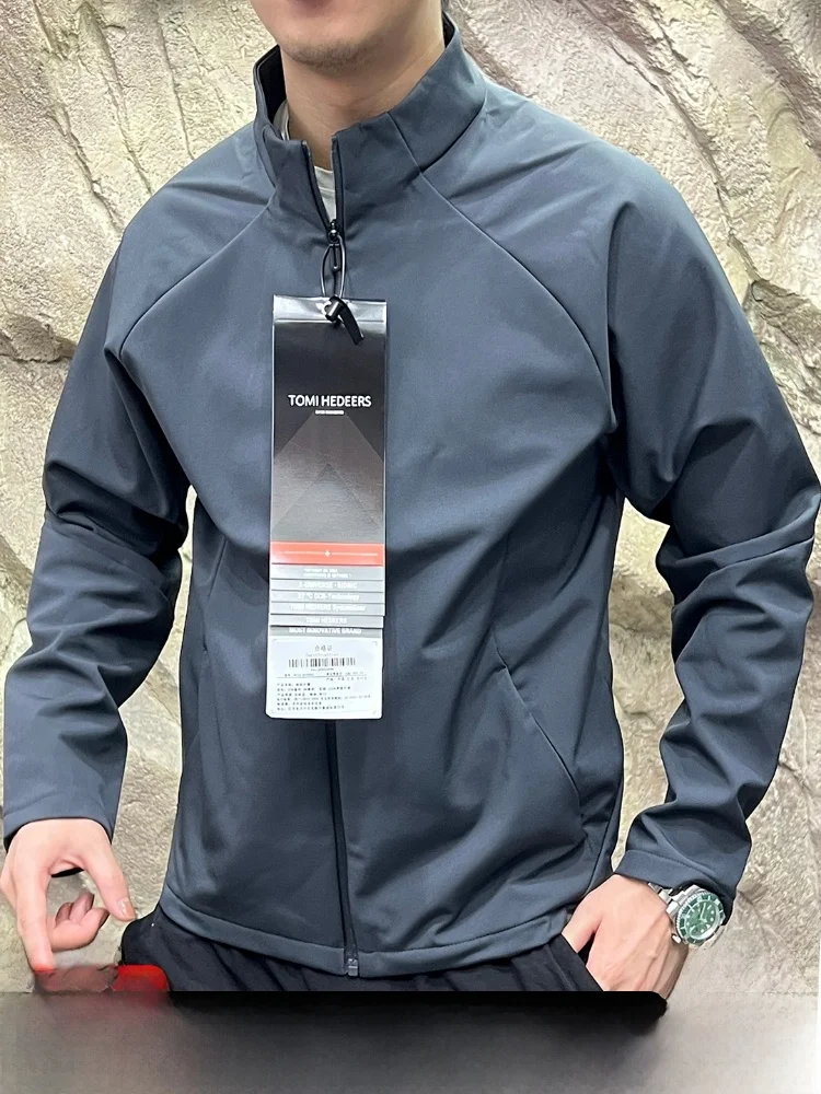 

Men's Fce Lined 3D Tailored Outdoor Soft ell Jaet Warm Windproof Training Sport Series Autumn Winter Long Sve Zippe...