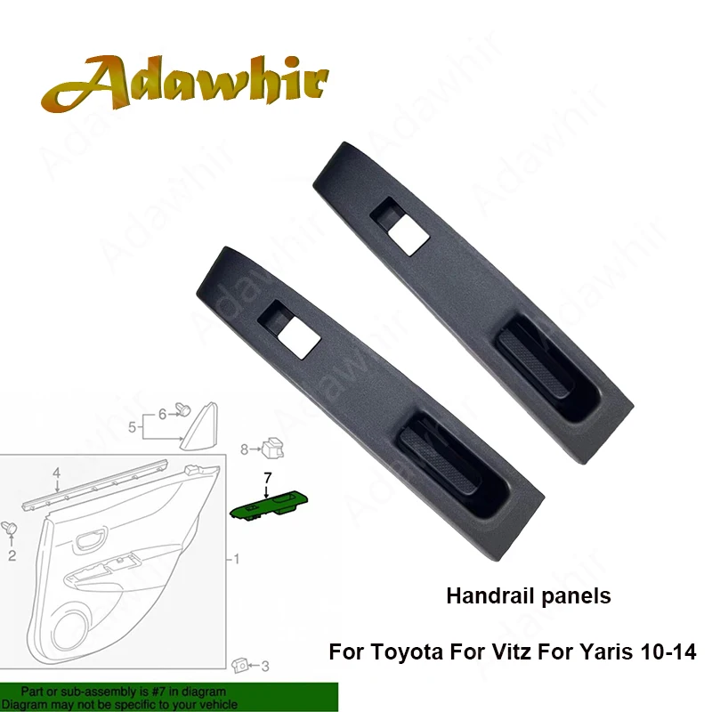 For Toyota ViosToyota  Yaris2010-2014 Car Rear Armrest Upper Rear RH /LH Armrest Upper Panel 74271-52230-C0  74272-52220-C0