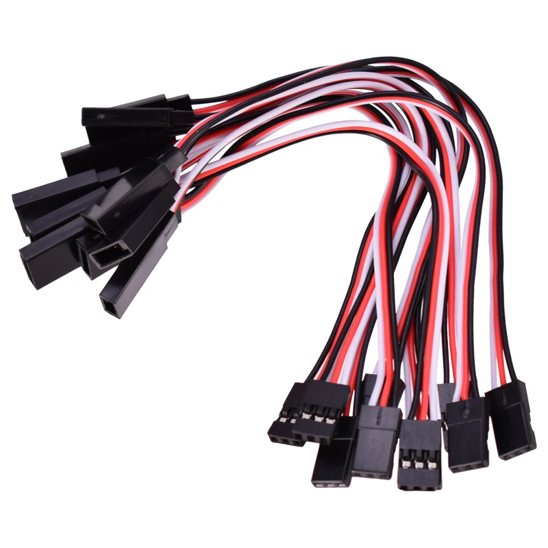 10Pcs 150mm 15cm Servo Extension Lead Wire Cable For RC Futaba JR Male to Female 15cm Wire Connector