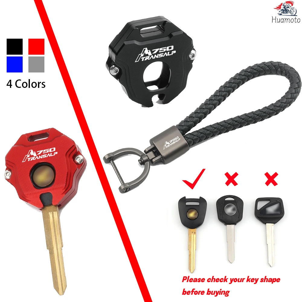 For HONDA 750TRANSALP XL750 TRANSALP XL 750 Key Protector Motorcycle CNC Aluminum Key Shell Distinct Style With Braided Rope