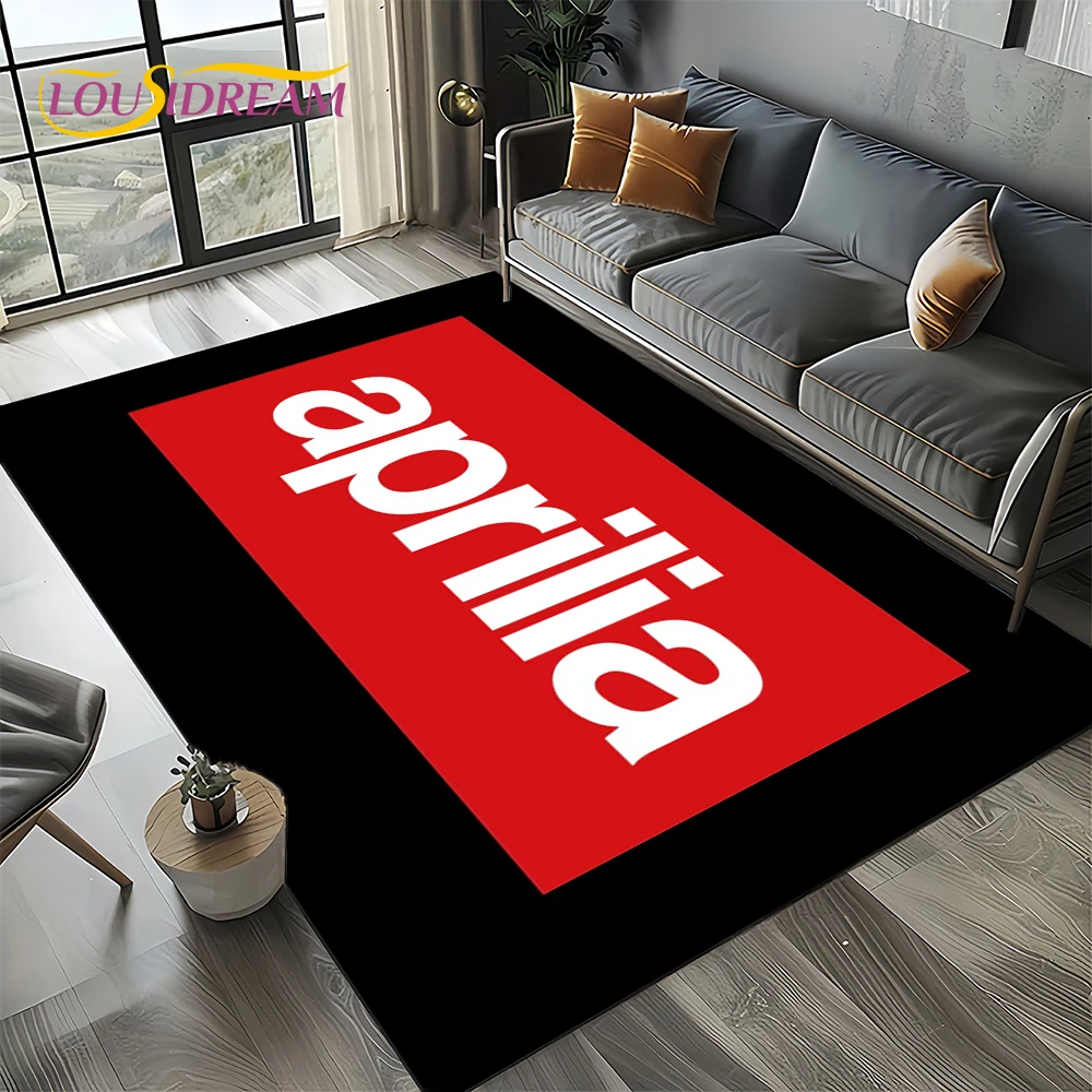 

2025 Aprilia Racing Car Logo Motorcycle Carpet Rug for Bedroom Living Room Home Sofa Decoration,kids Play Decor Floor Mat Gift