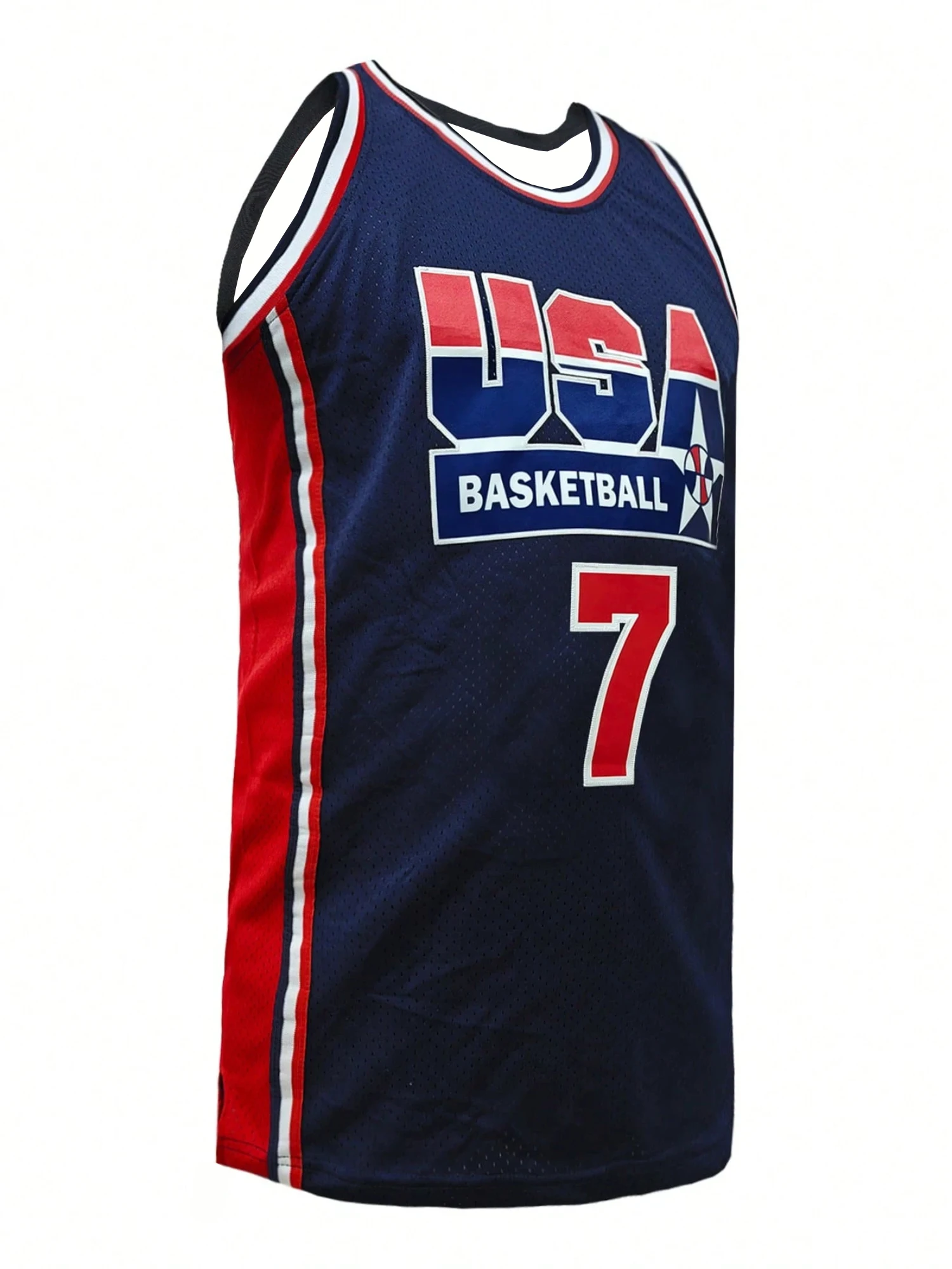 Herren Sommer Mode Ärmelloses T-Shirt Basketball Trikot Weste USA Basketball Nummerndruck Sport Atmungsaktives Tanktop – Detail 3