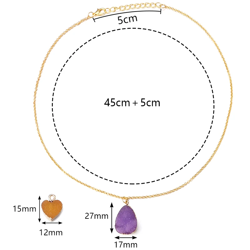 1 قطعة رومانسية ملونة الحب القلب الراتنج قلادة الفولاذ المقاوم للصدأ سلسلة مزيج من مزاجه الخوخ القلب قلادة