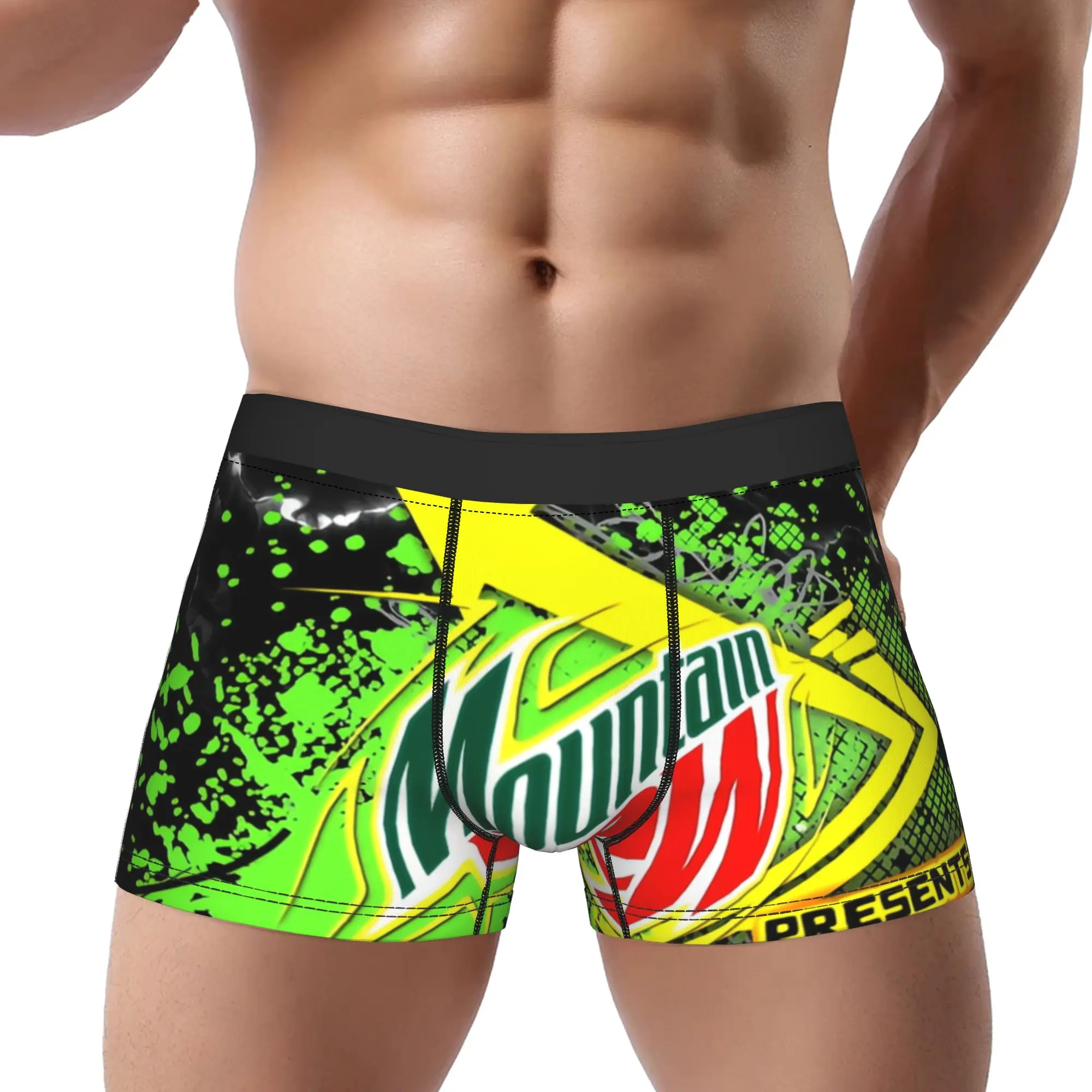

mMountain Dew Presents Splatter mMountain Dew Underpants Homme Panties Мужское нижнее белье, шорты с принтом, трусы-боксеры