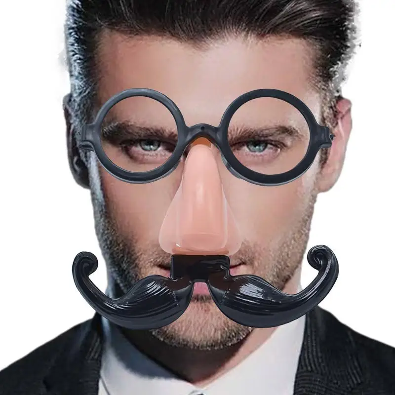 Funny Halloween Black Glasses Nose With Mustache Costume Party Decoration Masquerade Supply