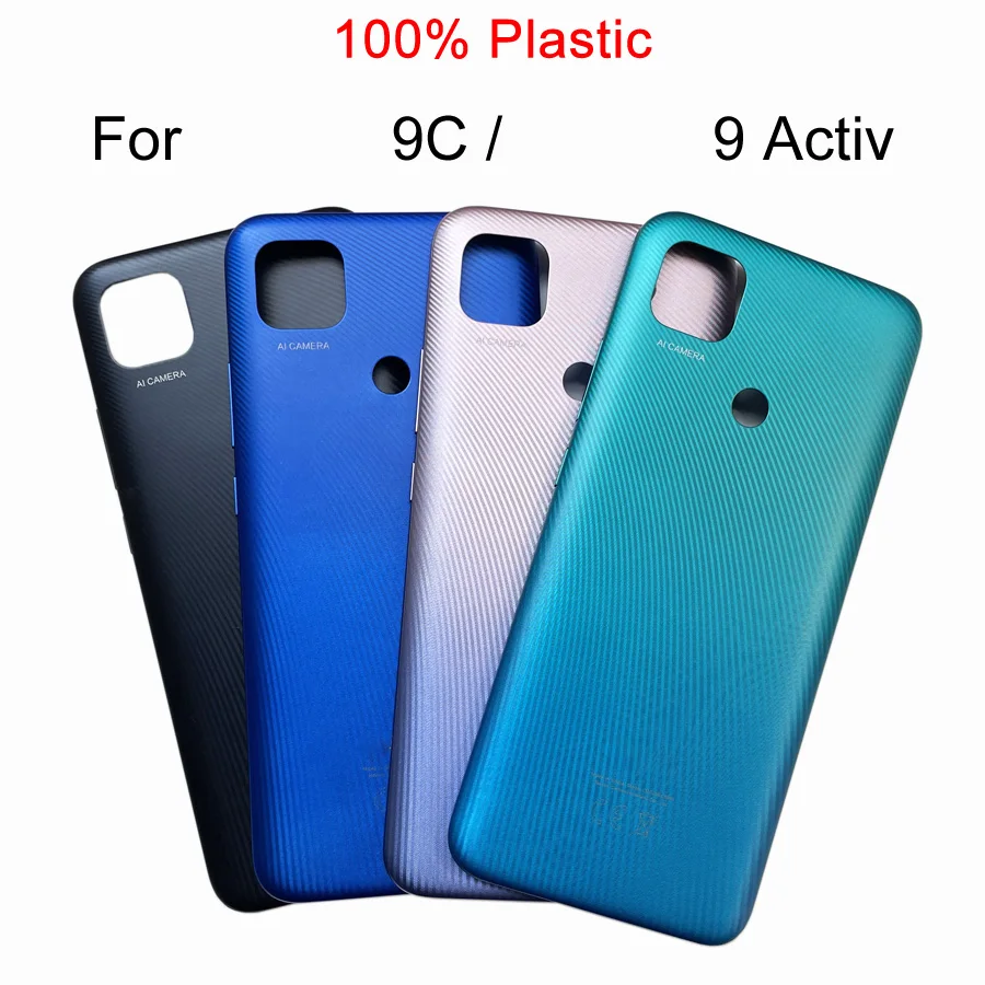 A+++ For Xiaomi Redmi 9C / Redmi 9 Activ Battery Back Cover Rear Door Housing Case Panel Volume Button Contacts Replace