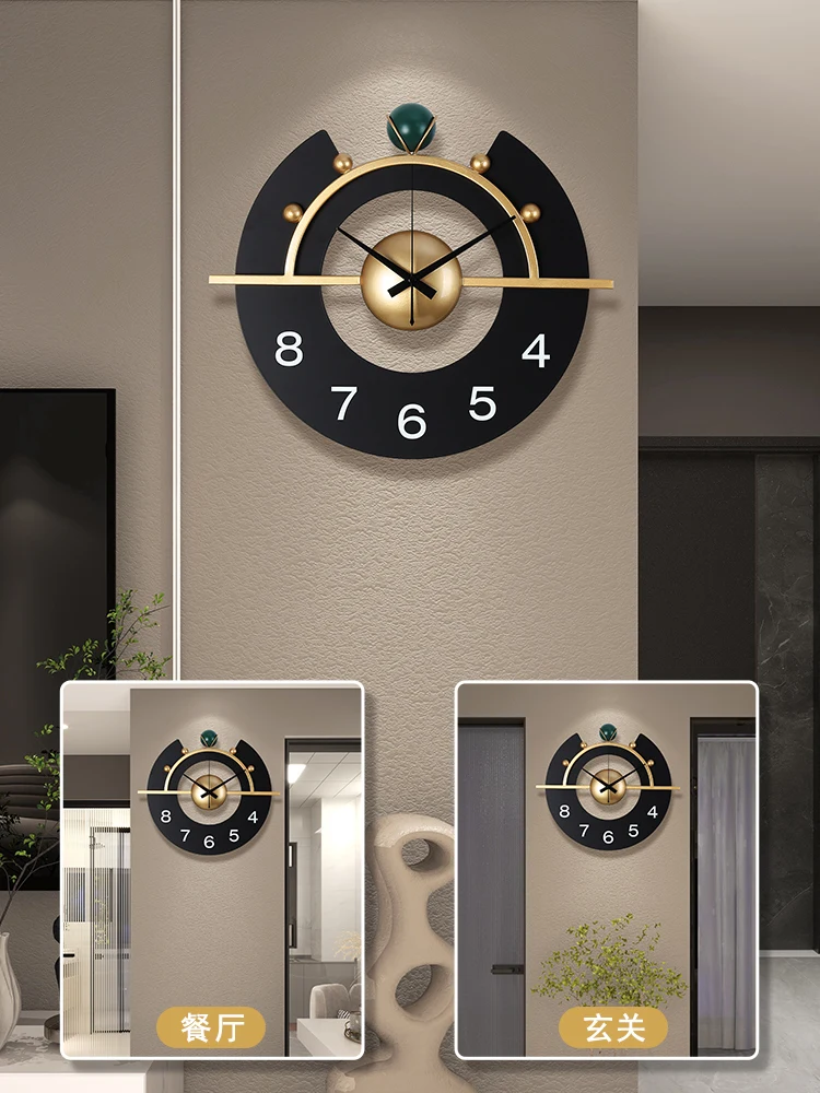 Home Decor Three-dimensional Wall Mounted Clock Wall Decoration Hanging Watch Living Room Decoration Light Luxury Clock