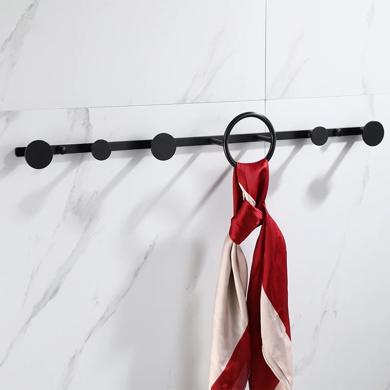

Robe Hooks Wall Mount Towel Hook Black/Golden/Chrome Bathroom Hardware Accessories Clothes Coat Hanger Wall Rack Metal Becola