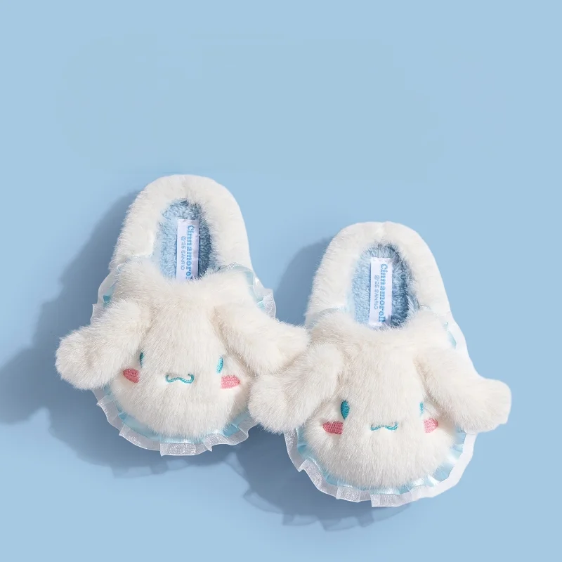 أطفال النعال أحذية منزلية الكرتون القطن أحذية الشتاء للفتيات الدافئة المضادة للانزلاق لينة أسفل الأرجواني الوردي الأحذية حجم 14 سنتيمتر-24 سنتيمتر