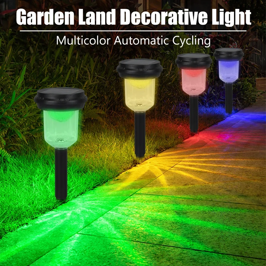 

Intelligent RGB Solar Lawn Lights Outdoor Garden Waterproof Atmosphere Light Solar Landscape Lights for Decorate Courtyard Path