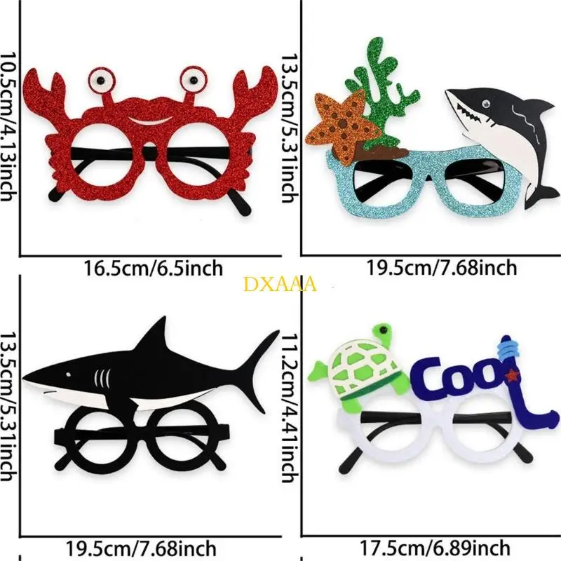 DXAA Ocean Animal Eyeglasses Sea Animal Glasses Under The Ocean Themed Birthday Party Supplies Halloween Dressing Up Costume