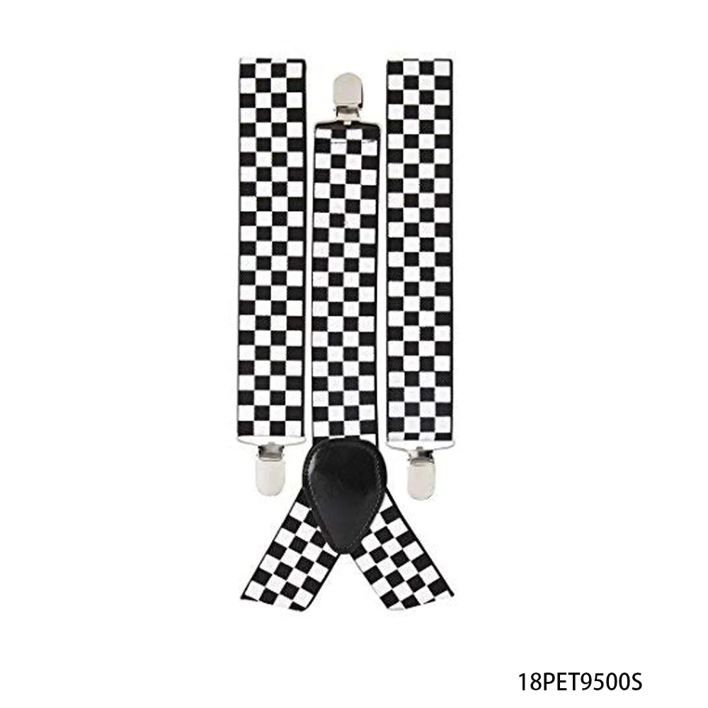 PESENAR كابتن ستايل حمالات مربعة باللونين الأبيض والأسود لإكسسوارات الأزياء التنكرية