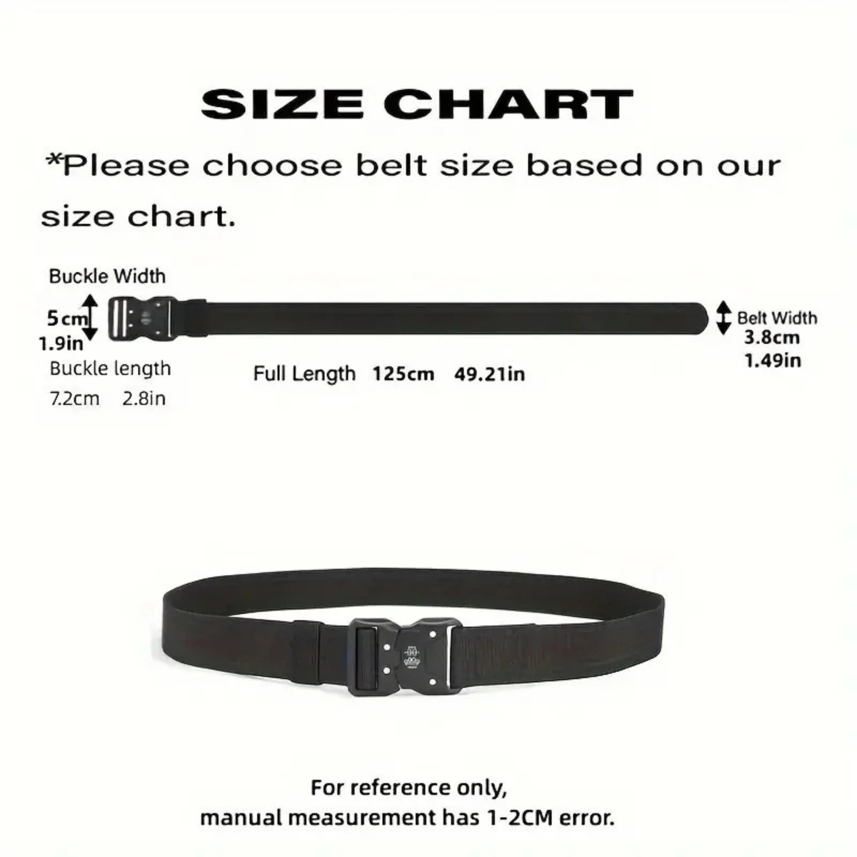 Men's Tactical Nylon Belt Outdoor Military Training Canvas Belt Casual Sports Workwear Pants Belt