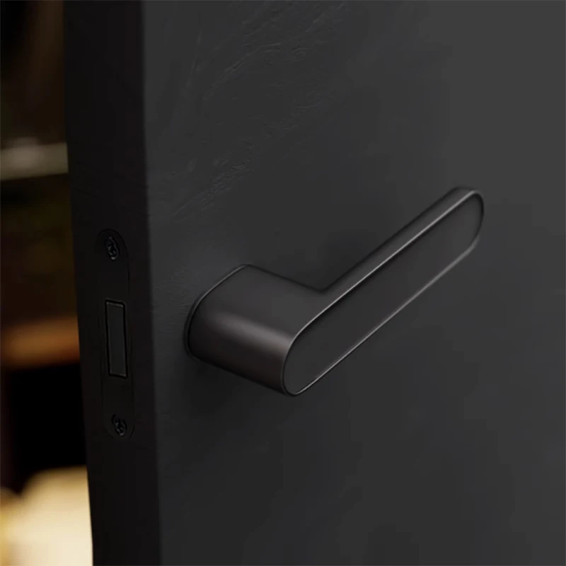 New Minimalist Ecological Lock For Household Doors Indoor Bedrooms Wooden Door Handles Magnetic Suction And Silent Locks