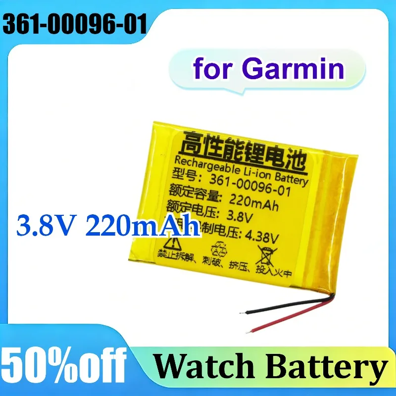 

361-00096-01 Battery for Garmin Active S / vivoactive 4S Smart Watch 3.8V 220mAh Li-ion Replacement Battery