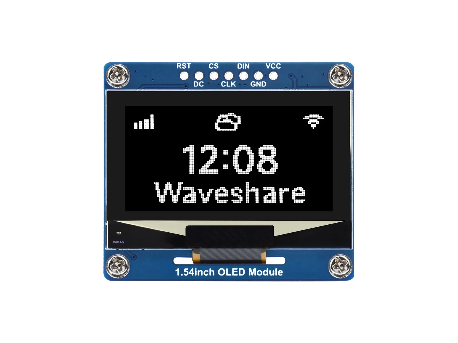 1.54inch OLED Module,128×64 Resolution,SPI / I2C Communication,White and BlueDisplay Color,Comes with examples for RPi/STM32 etc