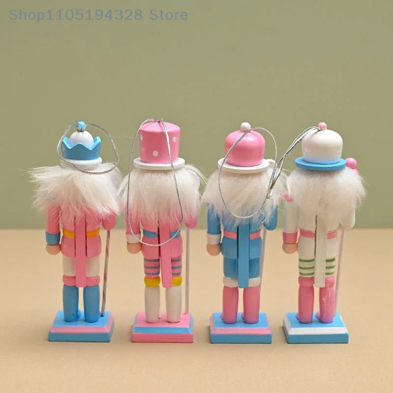 1/4 قطعة هدايا العيد معكرون كاندي سلسلة كسارة البندق دمية الجندي 12 سنتيمتر شجرة عيد الميلاد قلادة ديكور منزلي للحفلات