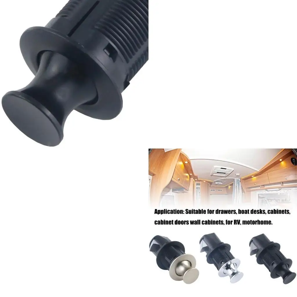 652F Round Embedded Push to Open Lock Heavy Duty Zincs Alloy Flush Mount Cabinet Lock for Drawer Cupboard Easy Installation