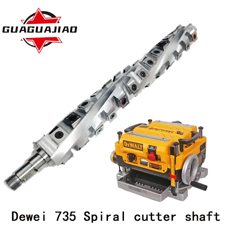 DW735 Spiral Knife Planer Shaft Woodworking Spiral Planer Head Blade Length 330mm 13 inch Tungsten Steel Alloy Blade