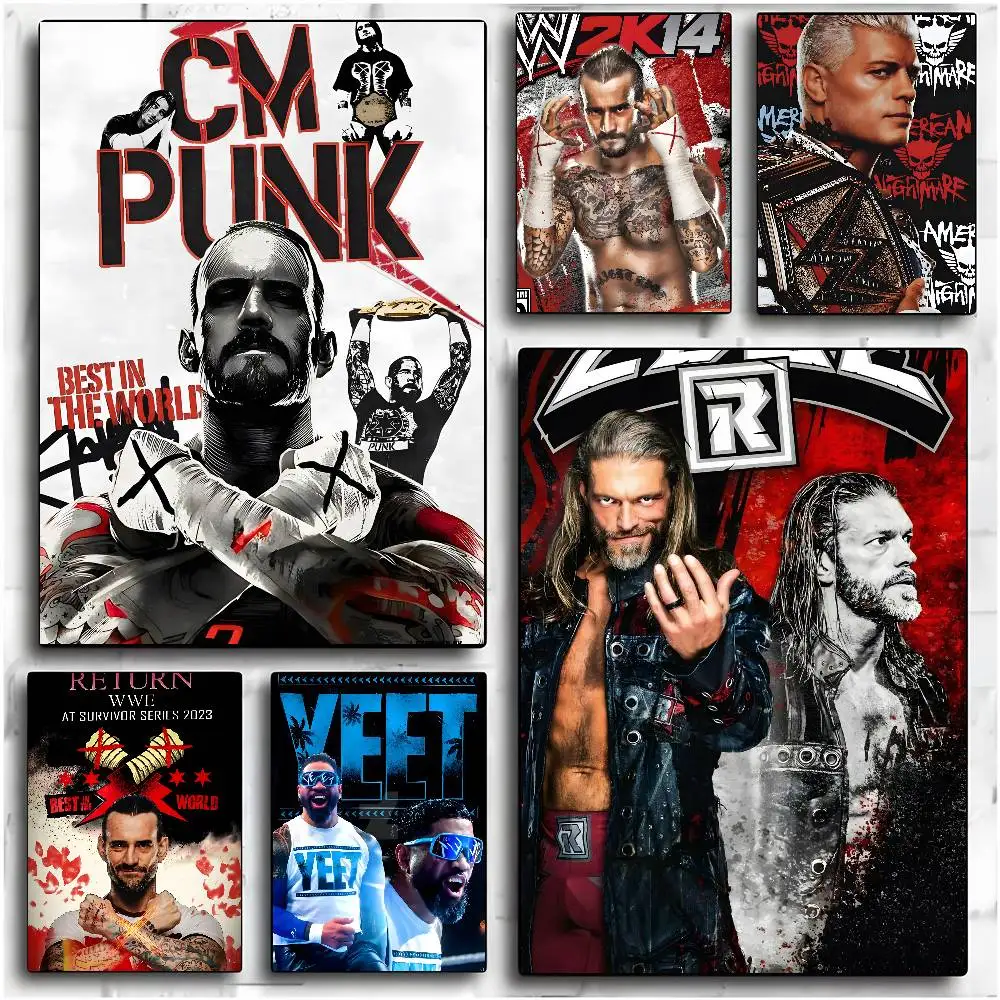 Arte legal do cartaz de W-WWE com impressões casa quarto sala de estar decoração presente