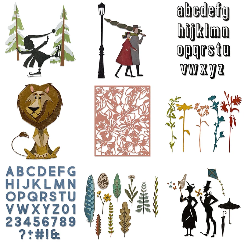 New Christmas Tree Snowman Metal Cutting Dies Animals Alphabet Numbers Halloween Die For Making Greeting Card Craft Scrapbooking