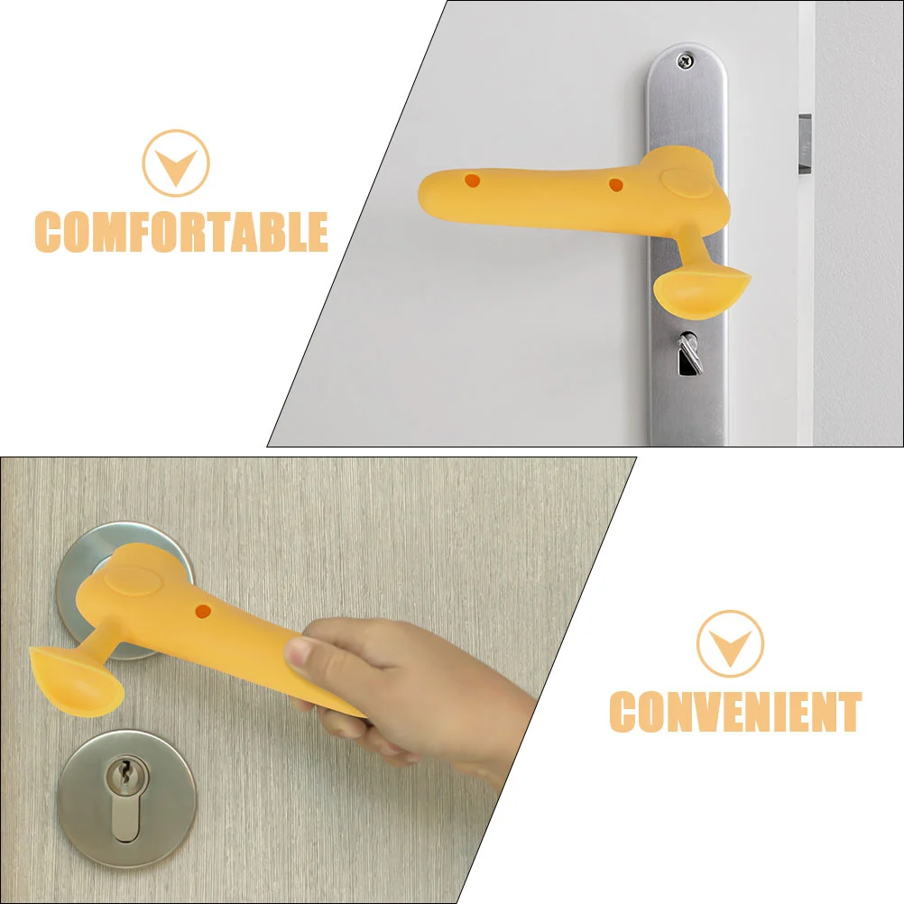 3 pçs maçaneta da porta luvas copo capa fácil instalar sem ferramentas preto pára segurança do bebê cozinha sala de estar guarda-roupa banheiro